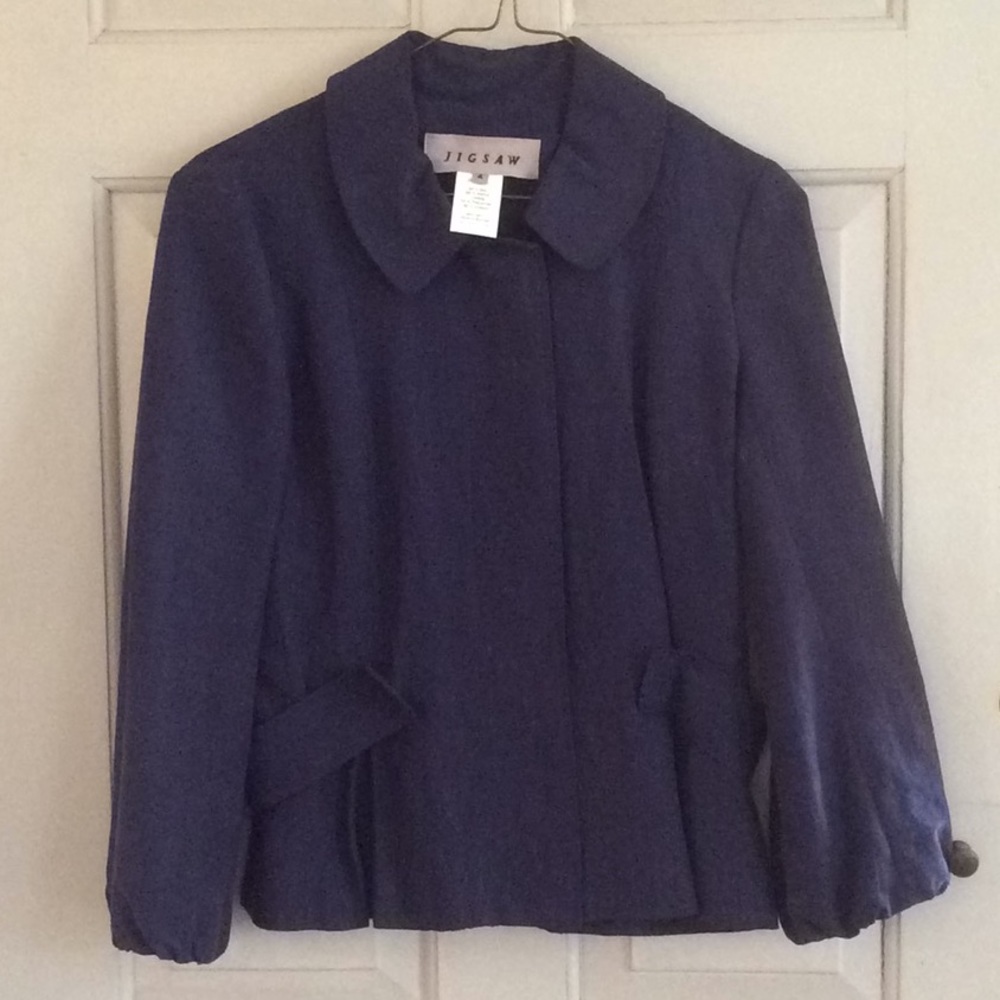 Jigsaw silk-hemp blazer